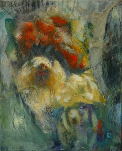 Gul tulpan röda blommor 40x50